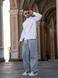 Мужской джемпер вязаный хлопковый гольф Basic Jumper белый