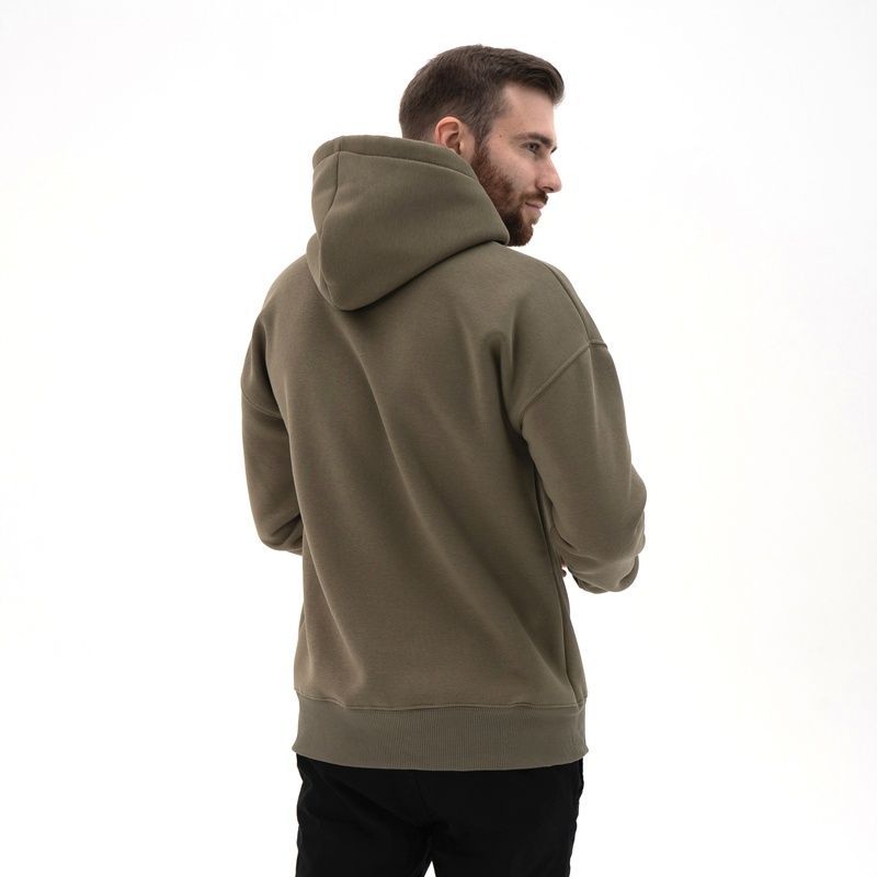 Мужской теплый худи на флисе Teamv Anorak Оливковый