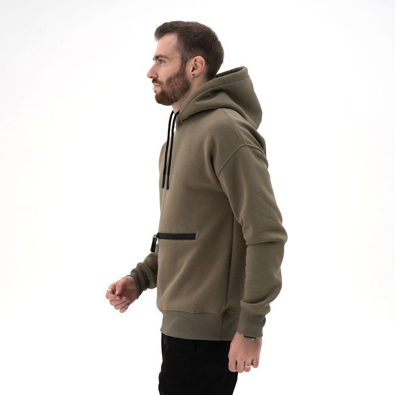 Мужской теплый худи на флисе Teamv Anorak Оливковый