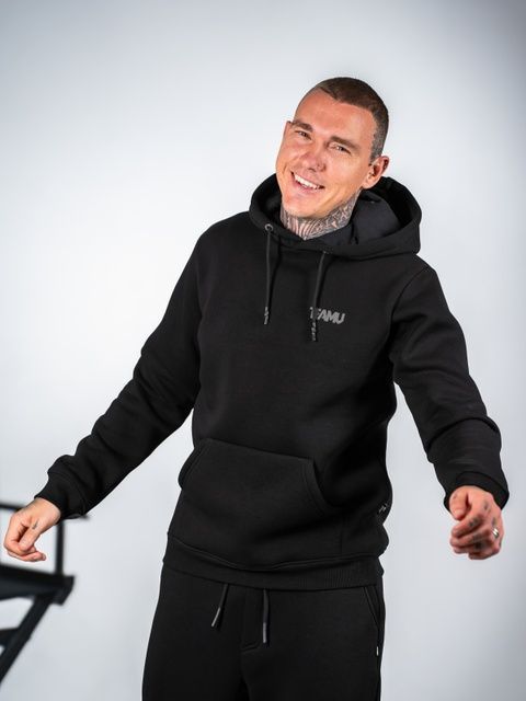 Мужской теплый худи на флисе Teamv Basic 3 Черный