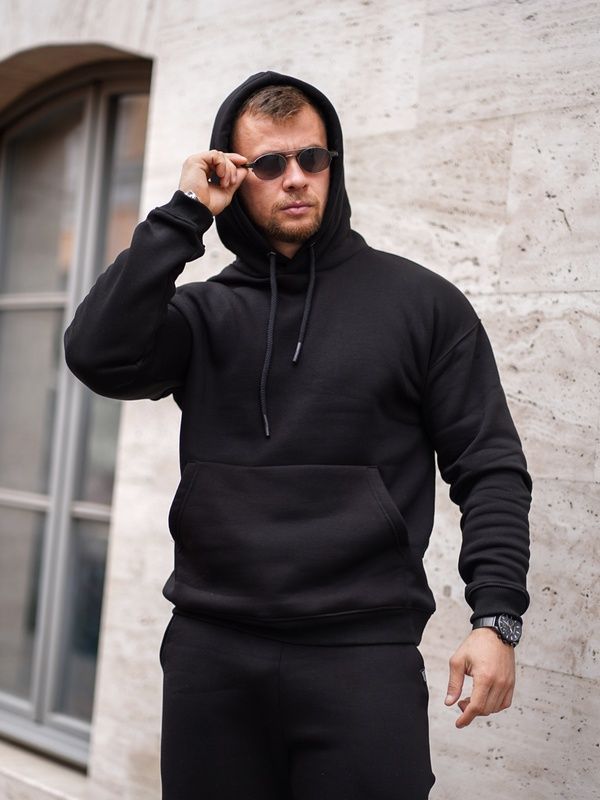 Мужской теплый спортивный костюм Teamv Classic 3 Черный