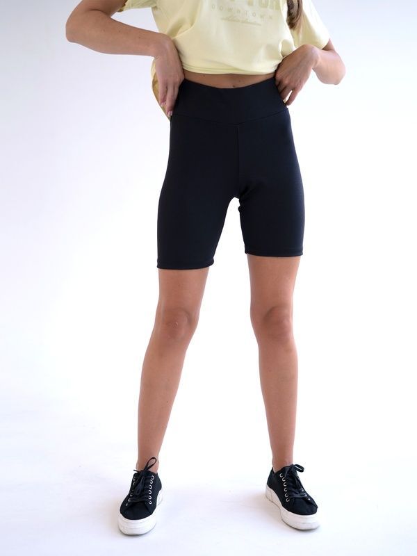 Женские велосипедки из рубчика Teamv Fit Черные