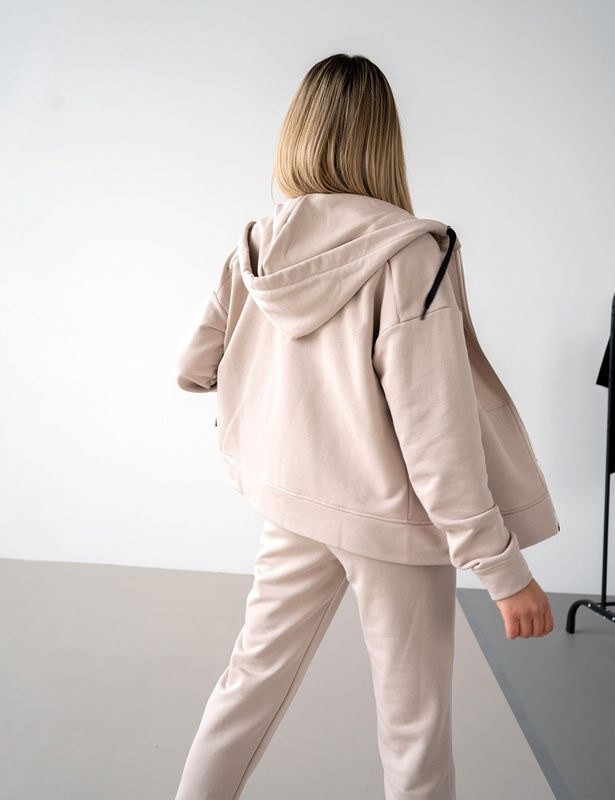 Жіночий костюм на блискавці Teamv NIKEL ZIP 23 Бежевий