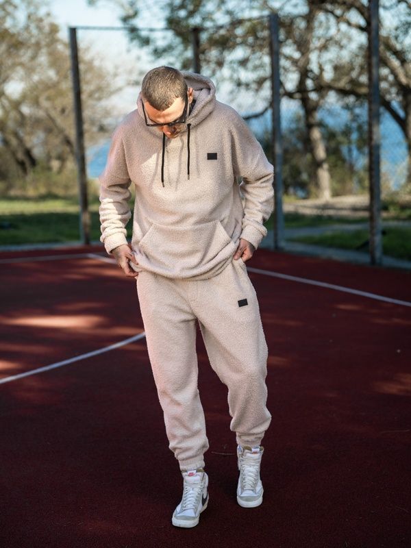 Чоловічий теплий костюм прогулянковий Teamv LAMA Пісочний