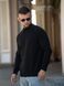 Мужской джемпер вязаный хлопковый гольф Basic Jumper черный