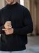 Мужской джемпер вязаный хлопковый гольф Basic Jumper черный