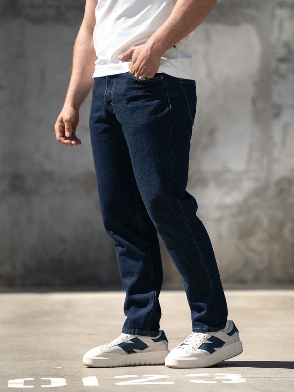 Мужские джинсы мом повседневные Teamv Denim Темно синие