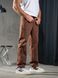 Мужские прямые штаны из коттона Teamv Jeans Casual Коричневые