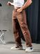 Мужские прямые штаны из коттона Teamv Jeans Casual Коричневые