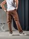 Мужские прямые штаны из коттона Teamv Jeans Casual Коричневые