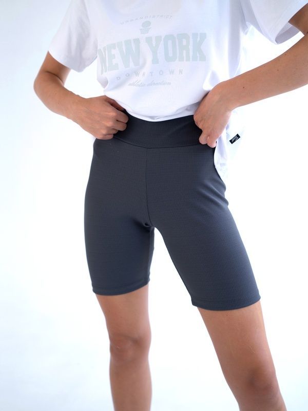 Женские велосипедки из рубчика Teamv Fit Пепельные