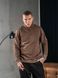Чоловічий теплий світшот із коміром на блискавці Teamv Collar Zip Коричневий