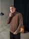 Чоловічий теплий світшот із коміром на блискавці Teamv Collar Zip Коричневий