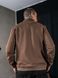 Чоловічий теплий світшот із коміром на блискавці Teamv Collar Zip Коричневий