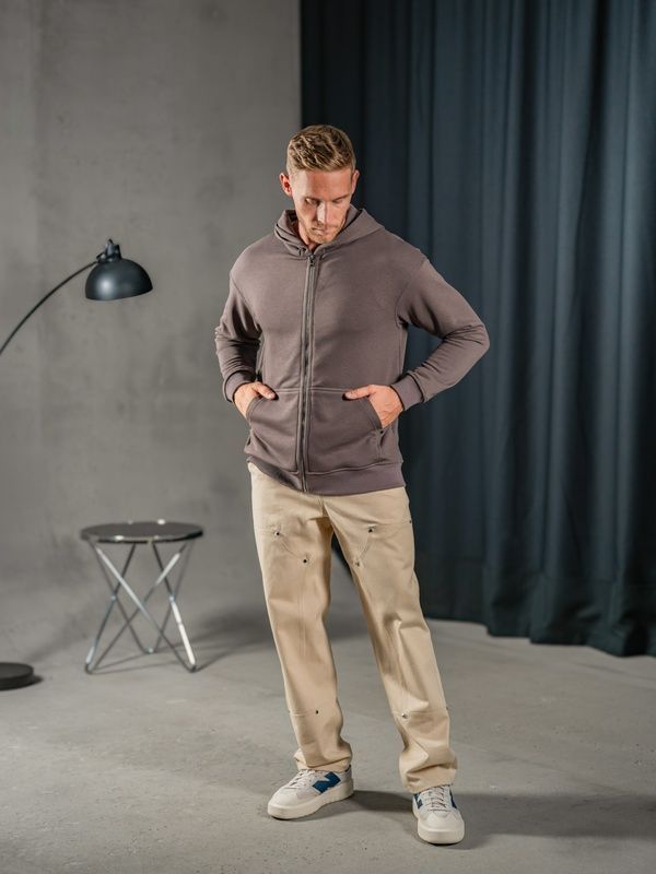 Чоловіча кофта на блискавці Teamv Oversize ZIP Мокко