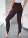 Женские лосины со штрипкой утягивающие леггинсы весна-літо TMV Nylon Fit Коричневые