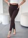Женские лосины со штрипкой утягивающие леггинсы весна-літо TMV Nylon Fit Коричневые