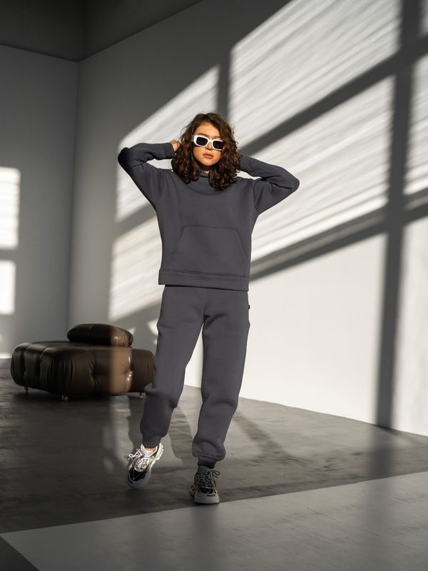 Женский теплый спортивный костюм Teamv OVERSIZE Medium 3 Графит