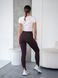 Женские лосины со штрипкой утягивающие леггинсы весна-літо TMV Nylon Fit Коричневые
