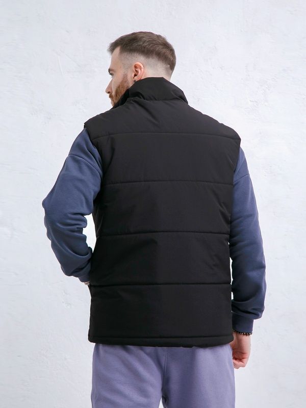 Жилетка чоловіча стьобана з коміром Teamv JK 3 Чорна