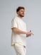 Мужская футболка оверсайз из хлопка Oversize Teamv Бежевая