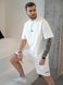 Мужской летний костюм с футболкой Teamv Oversize 32 Белый