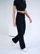 Женские прямые брюки Teamv COTON TWILL Черные