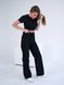 Женские прямые брюки Teamv COTON TWILL Черные