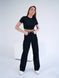 Женские прямые брюки Teamv COTON TWILL Черные