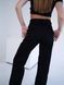 Женские прямые брюки Teamv COTON TWILL Черные