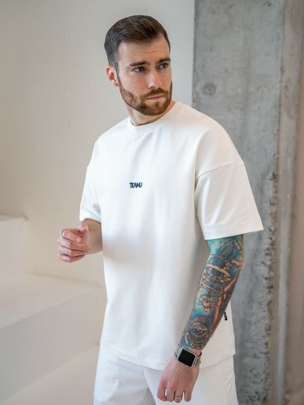 Мужской летний костюм с футболкой Teamv Oversize 32 Белый
