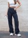 Джинси жіночі прямі на кожен день Teamv Denim Wide Чорні