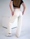 Женские прямые брюки Teamv COTON TWILL Кремовые