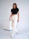 Женские прямые брюки Teamv COTON TWILL Кремовые