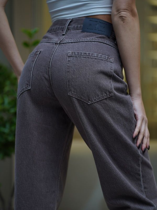Джинсы мом женские зауженые Teamv Denim Mom Коричневые