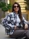 Рубашка в клетку женская теплая Teamv Oversize Серая