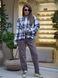 Рубашка в клетку женская теплая Teamv Oversize Серая