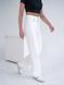 Женские прямые брюки Teamv COTON TWILL Белые